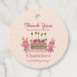 Etiquetas Para Lembrancinhas Festa de aniversário de coelhinhos doce, cor-de-ro