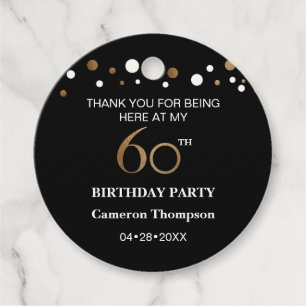 Etiquetas Para Lembrancinhas festa de aniversário de confete branco Dourado pr