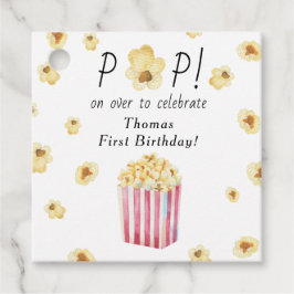 Etiquetas Para Lembrancinhas Festa de Aniversário de criança de Popcorn de Aqua