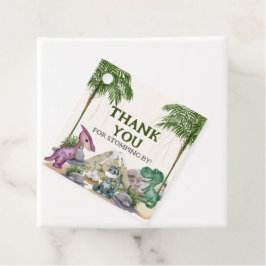 Etiquetas Para Lembrancinhas Festa de aniversário de dinossauro T-rex Watercolo