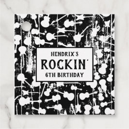 Etiquetas Para Lembrancinhas Festa de Aniversário de Guitarra de Rock & Roll