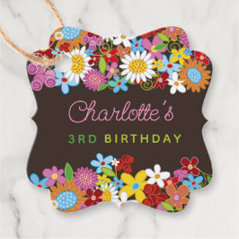 Etiquetas Para Lembrancinhas Festa de aniversário de Jardim das Flores de prima