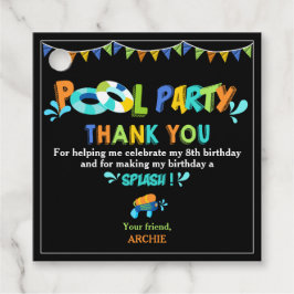 Etiquetas Para Lembrancinhas Festa de aniversário de Piscina dos rapazes Obriga