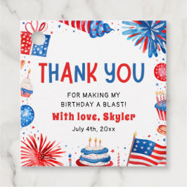 Etiquetas Para Lembrancinhas festa de aniversário de Verão Vermelho Azul Azul,