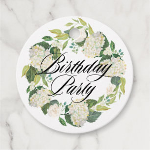 Etiquetas Para Lembrancinhas Festa de aniversário Floral de Ferida Branca