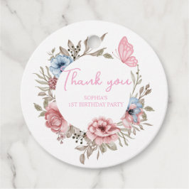 Etiquetas Para Lembrancinhas Festa de aniversário Floral Elegante