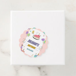 Etiquetas Para Lembrancinhas Festa de aniversário Ilustrativa Colorida