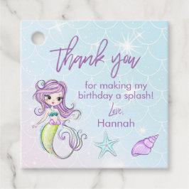 Etiquetas Para Lembrancinhas Festa de aniversário Mágica De Sereia Obrigado Mar