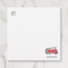 Etiquetas Para Lembrancinhas Festa de aniversário Mínima Moderna de Bombeiros