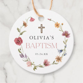 Etiquetas Para Lembrancinhas Festa de Batismo de Garota Floral Primavera de Flo