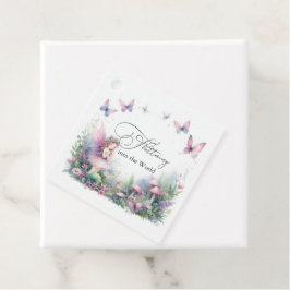 Etiquetas Para Lembrancinhas Festa de Bebê Jardim de Fadas & Borboletas Flutter