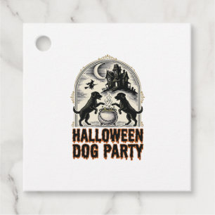 Etiquetas Para Lembrancinhas Festa de Cães de Halloween Design de Caldeirão de