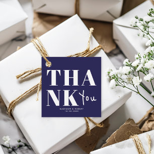 Etiquetas Para Lembrancinhas Festa de Casamento Chic Azul Navy Obrigado
