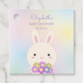 Etiquetas Para Lembrancinhas Festa de Chá de Bebê, Coelhinha Bonita e Flores