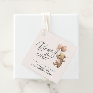 Etiquetas Para Lembrancinhas Festa De Chá de fraldas Beary Sweet Obrigado Por T