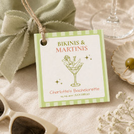 Etiquetas Para Lembrancinhas Festa de Despedida de Solteira Bikinis e Martinis 