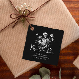 Etiquetas Para Lembrancinhas Festa de Despedida de Solteira Esqueleto Preto Flo