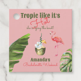 Etiquetas Para Lembrancinhas Festa de Despedida de Solteira Tropical Rosa em Pa