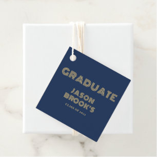 Etiquetas Para Lembrancinhas Festa de formatura Azul Dourado marinho