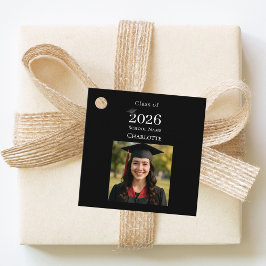 Etiquetas Para Lembrancinhas Festa de formatura DIY preto moderno