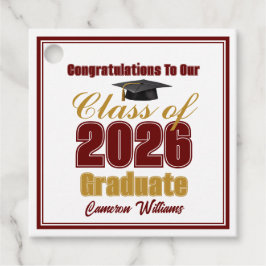 Etiquetas Para Lembrancinhas Festa de Formatura Marrom Dourado Turma de 2026 Pe