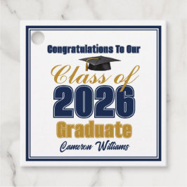Etiquetas Para Lembrancinhas Festa de Graduação da Turma de 2026 Azul Marinho D