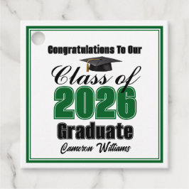 Etiquetas Para Lembrancinhas Festa de Graduação Personalizada Verde da Turma de