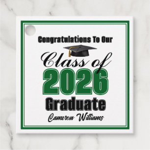Etiquetas Para Lembrancinhas Festa de Graduação Personalizada Verde da Turma de
