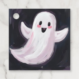 Etiquetas Para Lembrancinhas Festa de Halloween Fofa Fantasma Branca