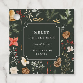 Etiquetas Para Lembrancinhas Festa de Natal Festivo do Botânico de inverno