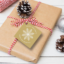 Etiquetas Para Lembrancinhas Festa de Natal Festivo em Floco de Neve