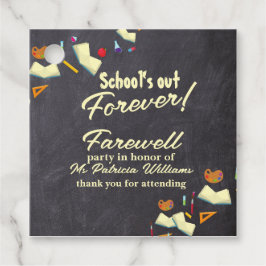 Etiquetas Para Lembrancinhas Festa de Professores Aposentados de Chalkboard