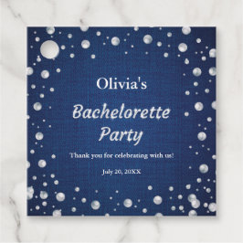 Etiquetas Para Lembrancinhas Festa de Solteira Blue Denim Diamonds Pearls