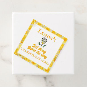 Etiquetas Para Lembrancinhas Festa de Solteira Golfe Amarelo Limão Floral