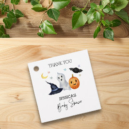 Etiquetas Para Lembrancinhas Festa do Bebê em Watercolor do Halloween Little Bo