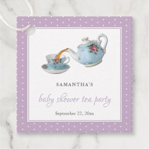 Etiquetas Para Lembrancinhas Festa Elegante de Teacups Chá de fraldas Tea