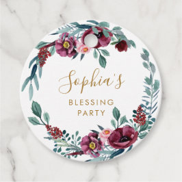 Etiquetas Para Lembrancinhas Festa Floral Cristã Mãe e Bebê Bênção