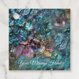 Etiquetas Para Lembrancinhas Festa na Praia de Conchas de Abalone Íris Rósea