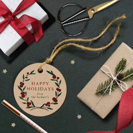 Etiquetas Para Lembrancinhas Festive Wreath Christmas Holiday
