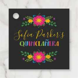 Etiquetas Para Lembrancinhas Fiesta Quinceañera, colorida mexicana
