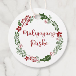 Etiquetas Para Lembrancinhas Filipino Tagalog Feliz Natal, Personalizado