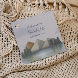 Etiquetas Para Lembrancinhas Fim de Semana Rustic Mountain & Lake Bachelorette