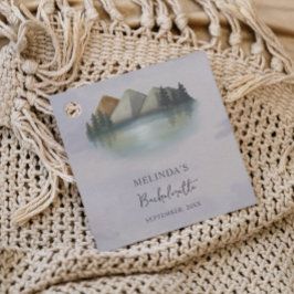Etiquetas Para Lembrancinhas Fim de Semana Rustic Mountain & Lake Bachelorette