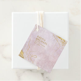 Etiquetas Para Lembrancinhas Fine Lines Dourado Abstrato Wedding V1 Mauve ID867