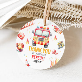 Etiquetas Para Lembrancinhas Fire Truck Sound the Alarm Baby Shower