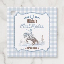 Etiquetas Para Lembrancinhas First Rodeo 1st Birthday Blue Western