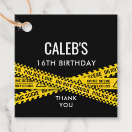 Etiquetas Para Lembrancinhas Fita Amarela de Polícia para Jantar de Festa de Mi