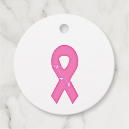 Etiquetas Para Lembrancinhas Fita De Sensibilização Do Cancer Com Flor