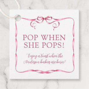 Etiquetas Para Lembrancinhas Fita Rosa Aquarela Pop When She Pops