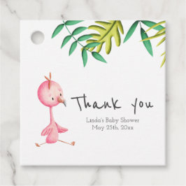 Etiquetas Para Lembrancinhas Flamingo Tropical Fofo Obrigado Personalizado
